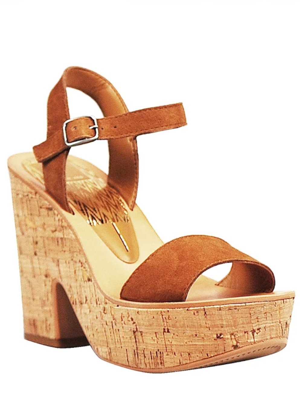 Dolce Vita Randi Wedge Platform Sandals Tan Suede Straps Size 7 Platform